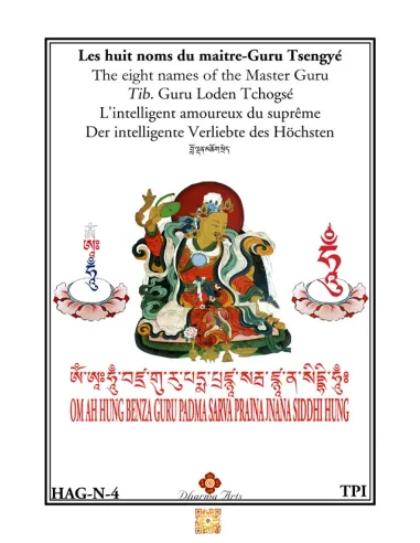 The eight names of the Master Guru Tsengue The Lion of Sakya