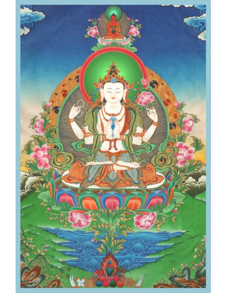 Avalokiteshvara a 4 bras Lot de10